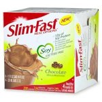 Slim Fast Meal Options Soy Shake, Chocolate, 44 Fluid Ounces (4 Cans)