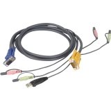IOGEAR USB KVM Multimedia Cable. 6FT USB KVM ALL-IN-ONE CABLE F/ GCS1758/1732/1734 6 W/FUL AUDIO SUP KVMCBL. 6ft