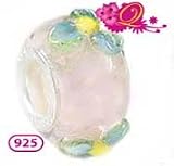 Quiges Beads Charms Murano Glass-Silver