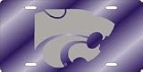 Kansas State Wildcats Purple Laser Cut License Plate