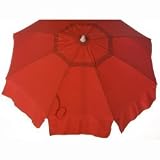 6ft Acrylic Beach Umbrella with Tilt & Vent