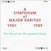Classical Music : A Symposium of Major Rarities 1901-1909: The First of an Occasional Series