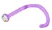 Purple Bioplast Acrylic Nose Rings Twist / Screw - title=