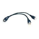 HOSA RCA (M) - TWO RCA (F), 6 in.