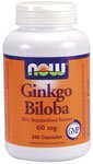 Ginkgo Biloba by NOW Foods - (60mg - 240 Capsules)