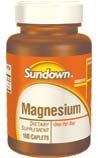 Magnesium 250 mg Capsules, by Sundown - 100 Capsules