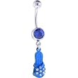 Bodacious Blue Summer Sandal Dangle Belly Ring