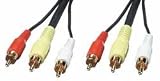 AV Cable - 3 x Phono Male to 3 x Phono Male, Premium, 15m