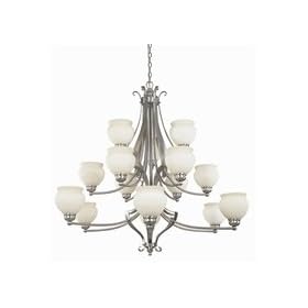 World Imports - 4909-37 : 15 LTS CHANDELIER - Brushed Nickel