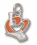 Charlotte Bobcats 1/2 I Heart Logo Enamel Charm - Sterling Silver Jewelry