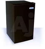 Franklin Chef Standard Series FC380BL 3.8 cu. ft. Compact Refrigerator with Manual Defrost, Freezer Section, Door Storage and Vegetable Crisper: Black