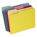 Pendaflex CutLess File Folders, 1/3 Cut, Top Tab, Letter, Assorted Colors, 100 Per Box,( 48440)