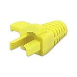 Professional RJ45 Strain Relief, 50 Pcs, Yellow