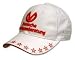 Diese neue Drivers Cap von Michael Schumacher aus der aktuellen Formel 1 Saison wurde sehr 
hochwertig verarbeitet und sieht sensationell gut aus. Das Material besteht aus 100% Polyester, 
dadurch ist die Cap auch sehr strapazierf�hig. Vorne auf der Stirn wurde gro� der Sponsor DVAG 
eingestickt, auf dem Schild befindet sich der Michael Schumacher Schriftzug und die sieben 
Weltmeistersterne. Auf der rechten Seite der Cap ist das Autogramm des Formel 1 Piloten eingestickt. 
Die Kappe wurde hergestellt in 6 Paneel, sie hat eine Einheitsgr��e. Durch die eingearbeitete 
Metallschlie�e l�sst sie sich individuell einstellen und passt so auf jeden Kopf. Selbstverst�ndlich 
handelt es sich hier um einen Original Merchandising Artikel aus der offiziellen Michael Schumacher 
Kollektion.