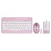 G-Cube Wireless Keyboard and Mouse Set - Pink (GRKST-520C)