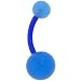 Bioplast Blue Glow In The Dark Belly Ring