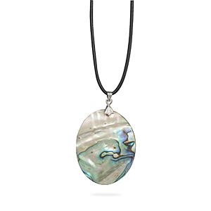 Leather Fashion Necklace with Shell Pendant