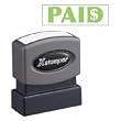 Xstamper One-Color Title Message Stamp, "Paid, " Pre-Inked/Re-Inkable, Light Green (1827)