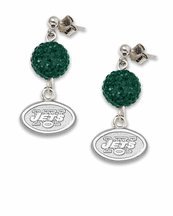 New York Jets Ovation Crystal Earrings