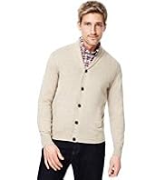 Blue Harbour Pure Cotton Shawl Collar Cardigan