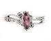 Sterling Silver Marcasite Marquise Amethyst Ring (Size 5,7,8,9)
