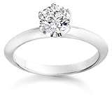 031 Carat Dvvs1 Round Brilliant Certified Diamond Solitaire Engagement Ring In Platinum