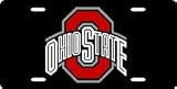 Ohio State Buckeyes Laser Cut Black License Plate