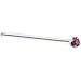 Solid 18KT White Gold (Februray) 1.5mm Genuine Purple Diamond Straight Fishtail 3/4 – 18 Gauge