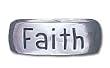 Solid Sterling Silver "Faith" Band Ring