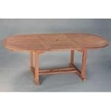 Anderson Teak TBX-117VD 117 Inch Oval Extension Table with Double Extensions