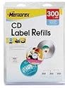 Memorex White CD Labels, Matte Finish. 300 Count (32020403)