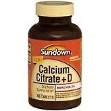 Calcium Citrate 300 Mg Plus Vitamin D Tablets, By Sundown - 60 Tablets