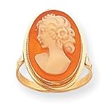 14k 12x16mm Shell Cameo Ring