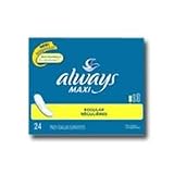 Always Maxi Pads Regular (66381) - 24 pads / pack, 12 packs.
