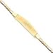 Jewelry : 14K Cleveland Indians Med Satin Id Bracelet W/ Figaro Link