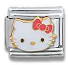 Clearly Charming Hello Kitty Red Bow Cat Animal Theme Licensed Charm Bracelet