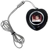 CTA Digital MI-HPNB Heart Shape Digital Photo Frame Necklace (Black)