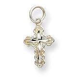 Sterling Silver Diamond-cut Cross with 20 Inch Sterling Silver Chain