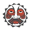 Sun Face Temporary Tattoo 1.5x1.5
