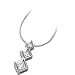 Stunning! 14k White-gold 3/4 CT TW Moissanite 3-Stone Pendant Necklace
