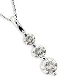 14kt White Gold 1 1/2 ctw. 3-Stone Diamond Pendant