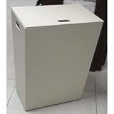 Faux Leather Tapered Hamper-Color Cream