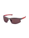 Ferrari Modena - FR18 Flex Temple Rimless Sunglasses gunmetal red,brown by Ferrari