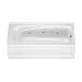 American Standard 1748.118C.020 White Colony Colony 5.5 Foot Three Wall Alcove Jetted Tub with Right Hand Drain 1748.118C