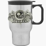 Pittsburgh Steelers Travel Mug with Logo