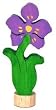 Birthday Ring Decoration - Purple Wild Violet Flower