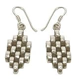 Handmade Earrings In Sterling Silver Indian Style 1.75 inches
