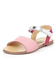 Leather Colour Block Strappy Sandals
