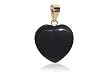 Stylish 14 KT Yellow Gold & Black Onyx 14K Heart Pendant Charm