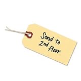 Twine-Strung Manila Shipping Tags, Size #1, 2-3/4x1-3/8, Manila, 1000/Box AVE12501